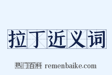 拉丁近义词是什么意思的图片